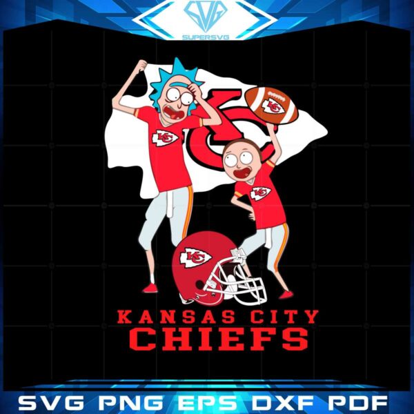 hot-rick-and-morty-kansas-city-chiefs-svg-cutting-files