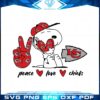 Snoopy Peace Love Kansas City Chiefs Svg Graphic Designs Files