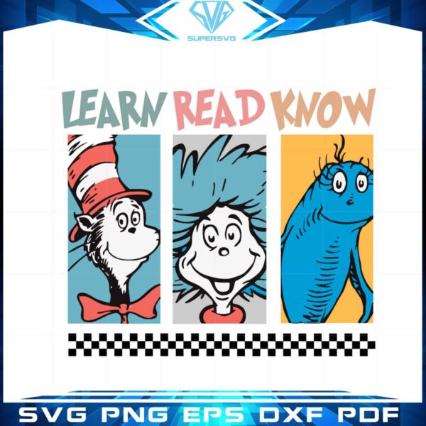 learn-read-know-dr-seuss-day-svg-graphic-designs-files