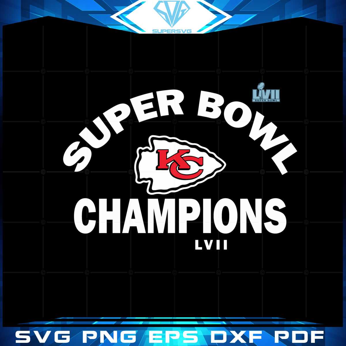 Kansas City Chiefs Three Time Super Bowl Champions Svg