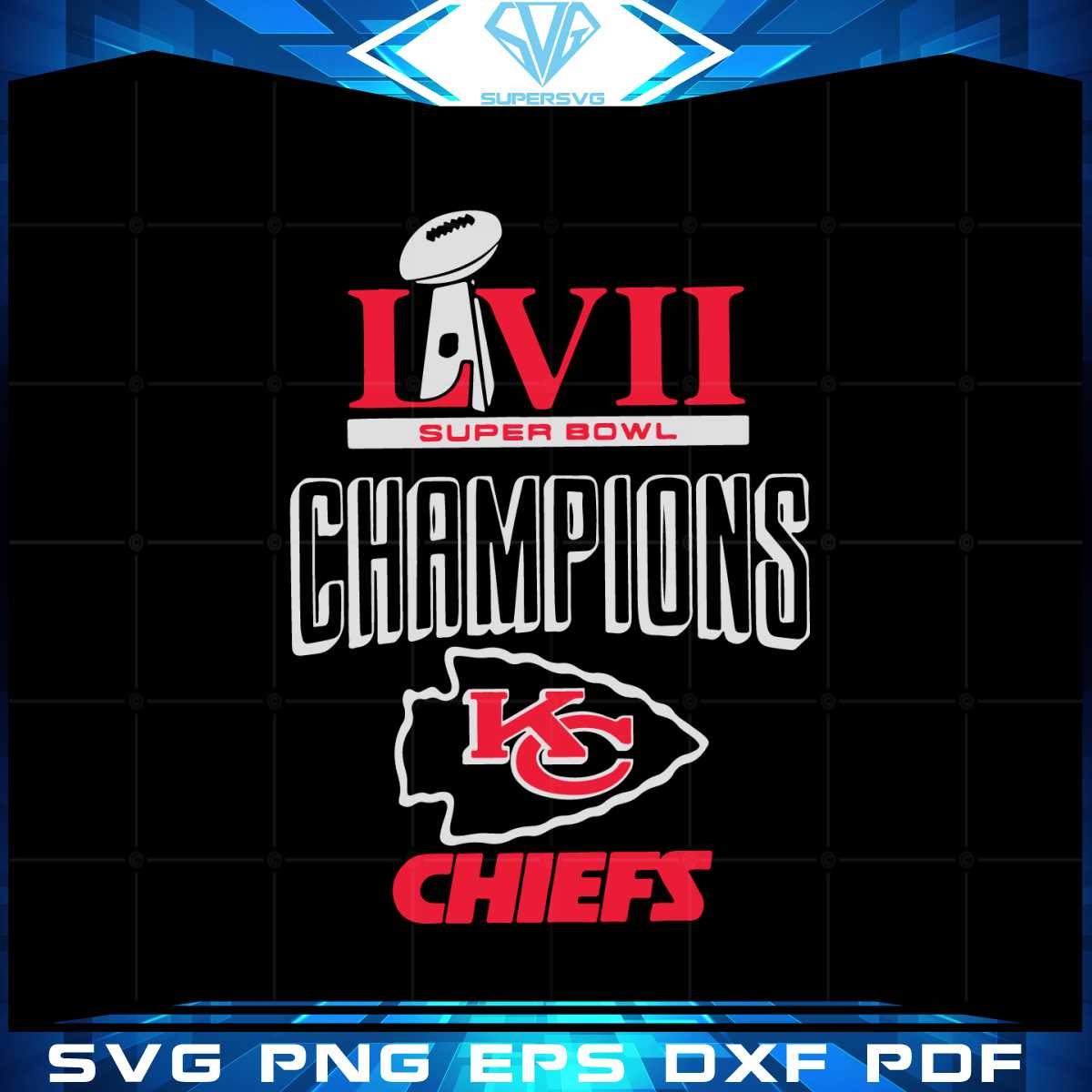 Lvii Super Bowl Champions Kc Chiefs SVG Graphic Designs Files