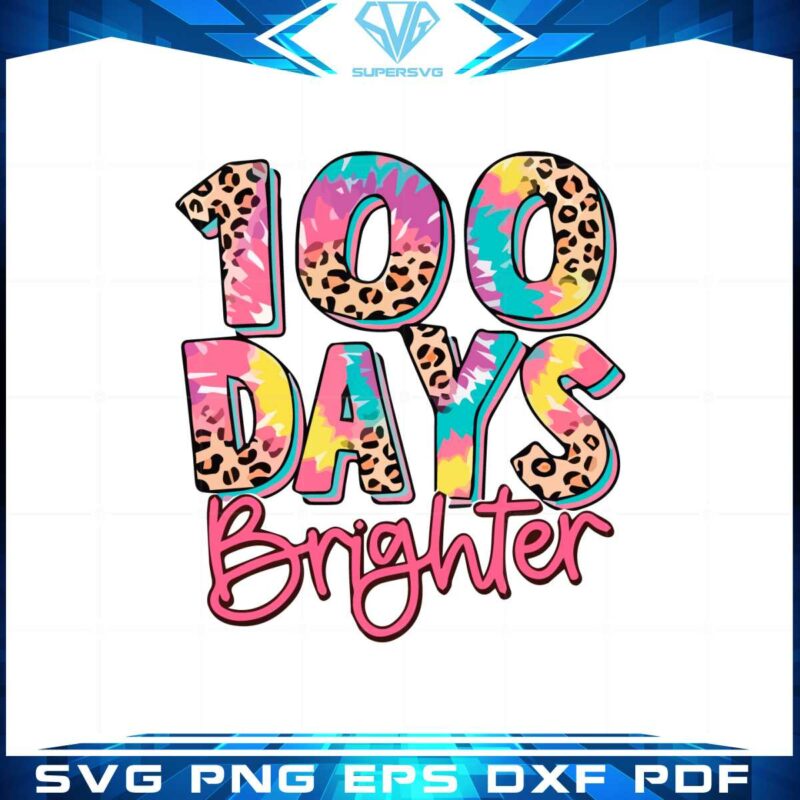 100-days-brighter-leopard-100-days-of-school-svg-cutting-files