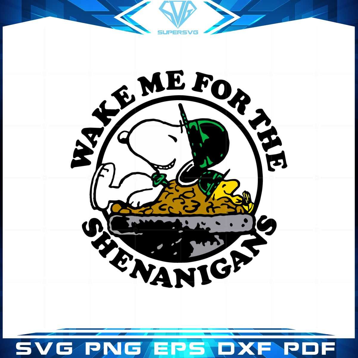 peanuts-snoopy-st-patricks-day-wake-me-for-the-shenanigans-svg