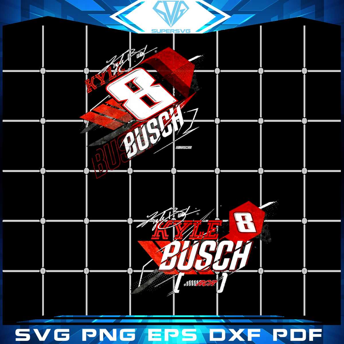 Kyle Busch 2023 Nascar Signature Png Sublimation Designs