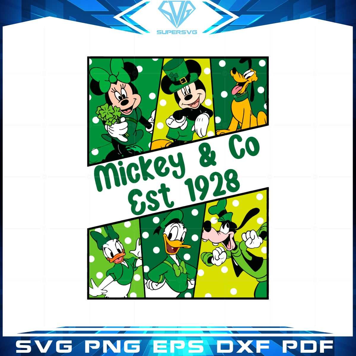 st-patricks-day-mouse-and-friends-mickey-and-co-est-1920-shamrock-svg
