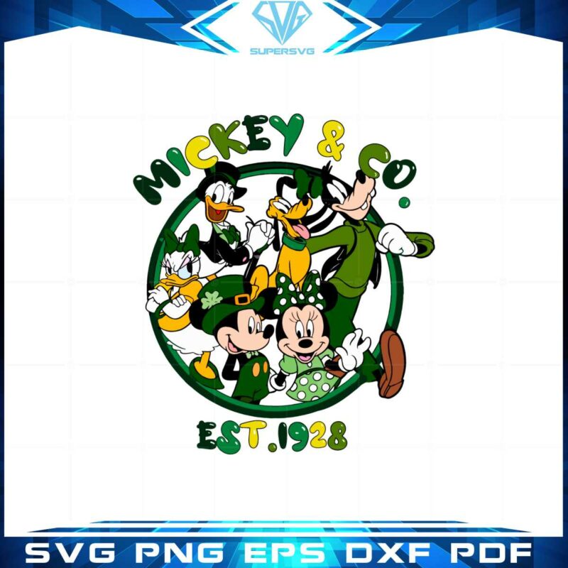 mickey-and-co-est-1928-funny-mickey-and-friend-shamrock-svg