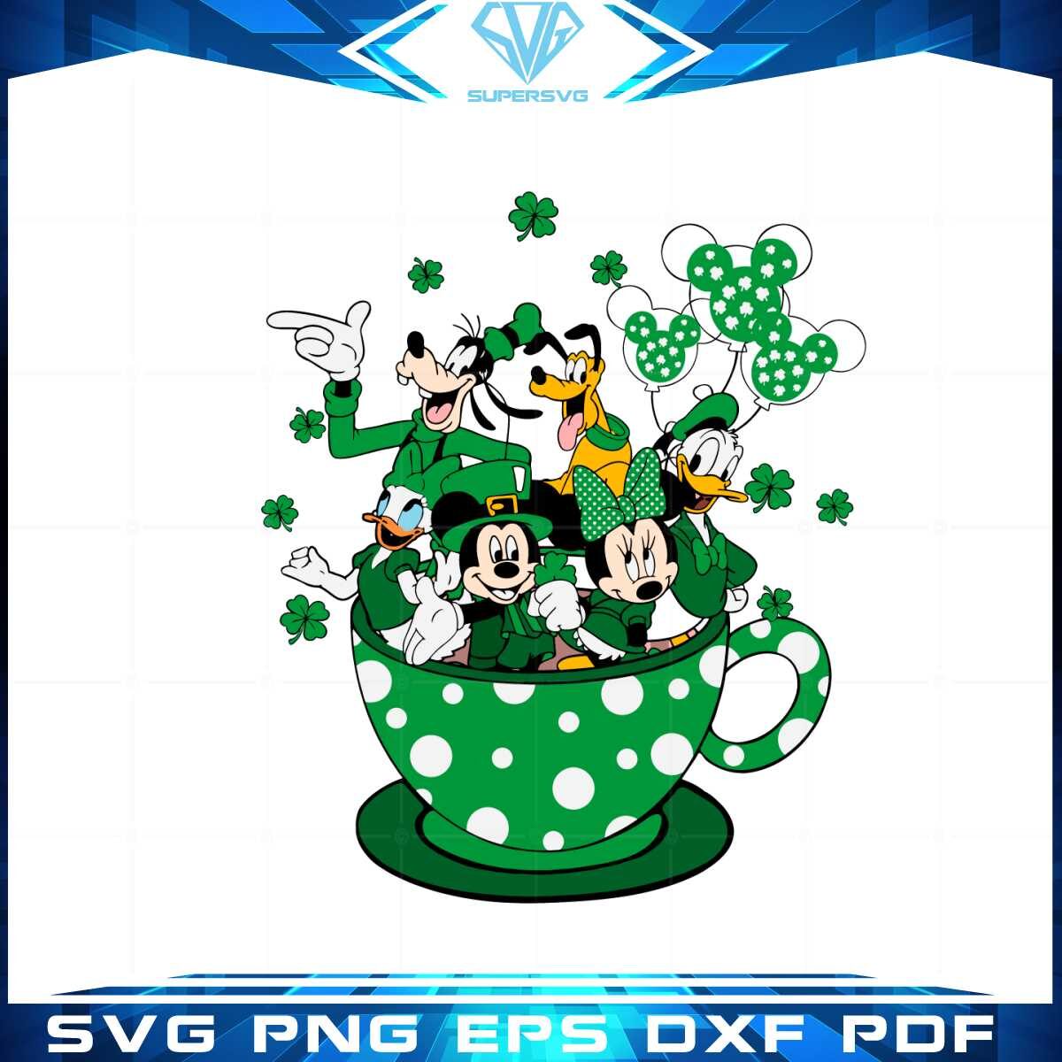 st-patricks-day-mickey-and-friends-coffee-cup-svg-cutting-files