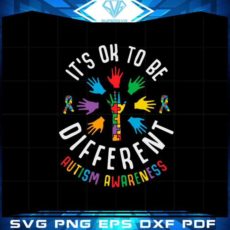 its-ok-to-be-different-puzzle-hand-svg-graphic-designs-files