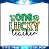 st-patricks-day-buffalo-plaid-teacher-tee-one-lucky-teacher-svg