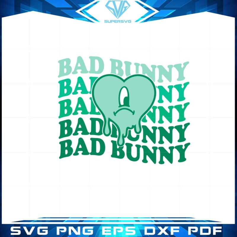 bad-bunny-drippy-heart-st-patricks-day-svg-graphic-designs-files