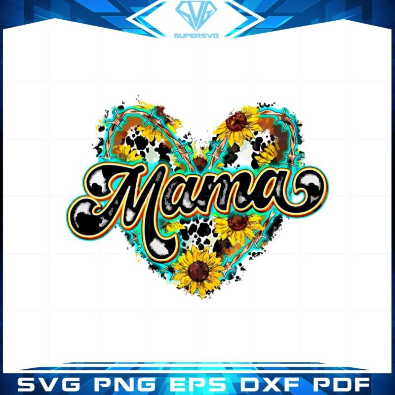 easter-spring-mama-dairy-cow-and-sunflower-pattern-png