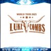 luke-combs-world-tour-2023-retro-western-country-music-bull-skull-svg
