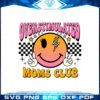 overstimulated-mom-club-smiley-pink-checkered-bolt-svg