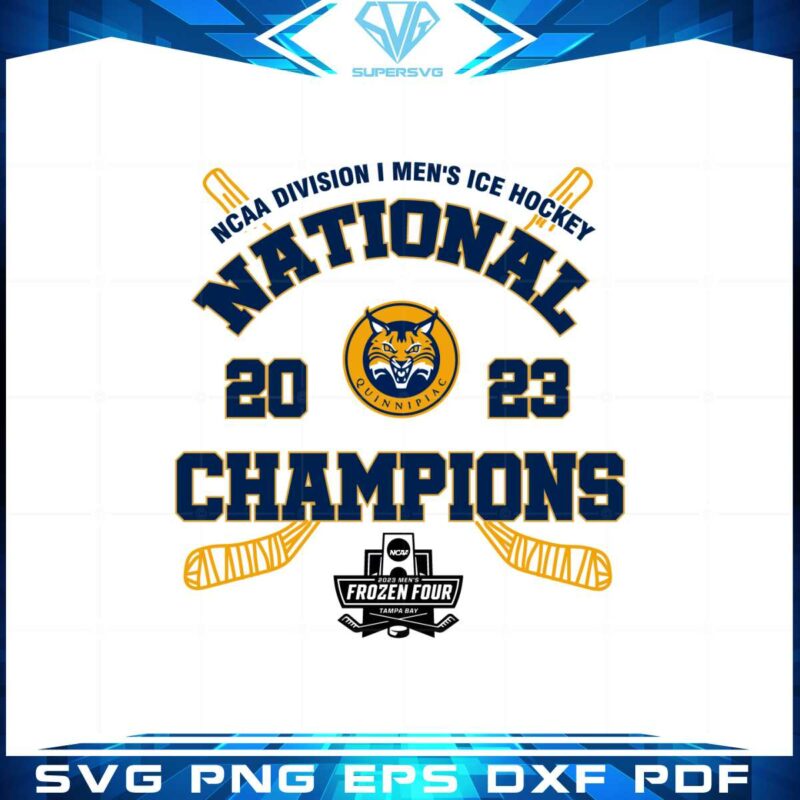 quinnipiac-bobcats-champion-2023-ncaa-mens-ice-hockey-national-champions-svg
