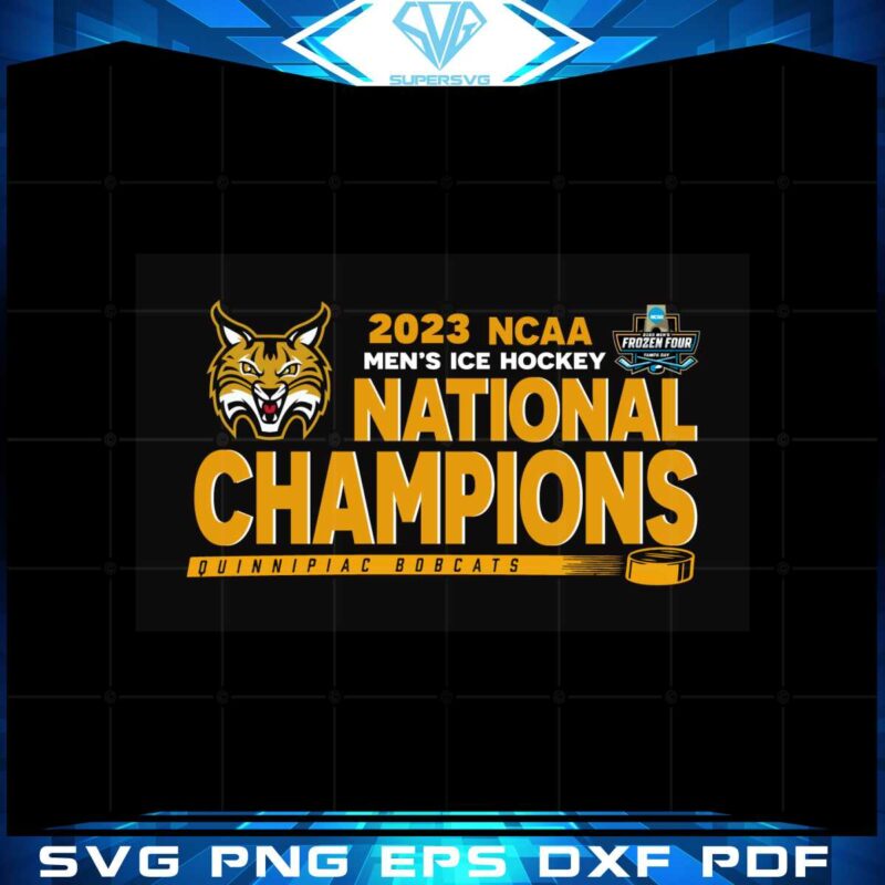 quinnipiac-university-bobcats-national-champions-2023-mens-frozen-four-svg
