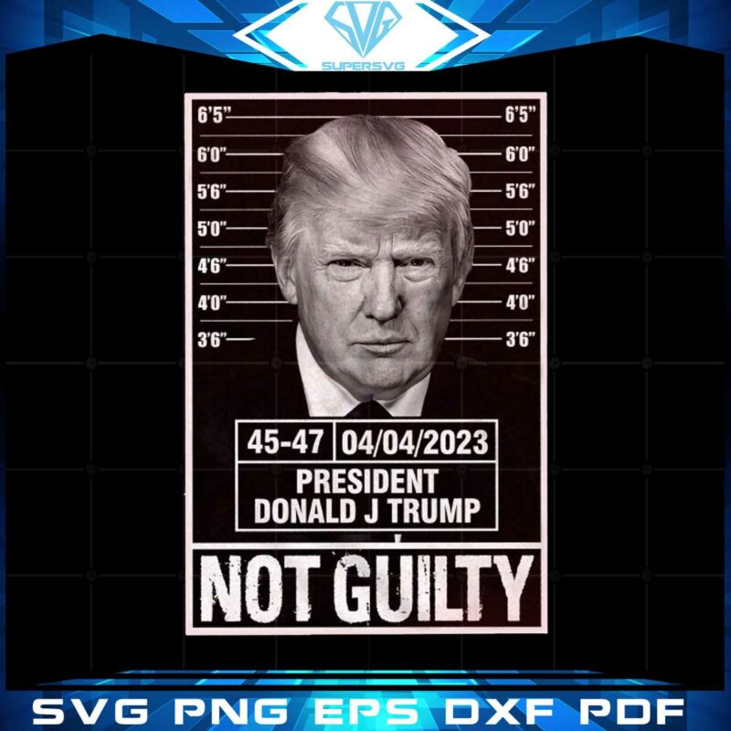 not-guilty-donald-trump-mugshot-stand-with-trump-png