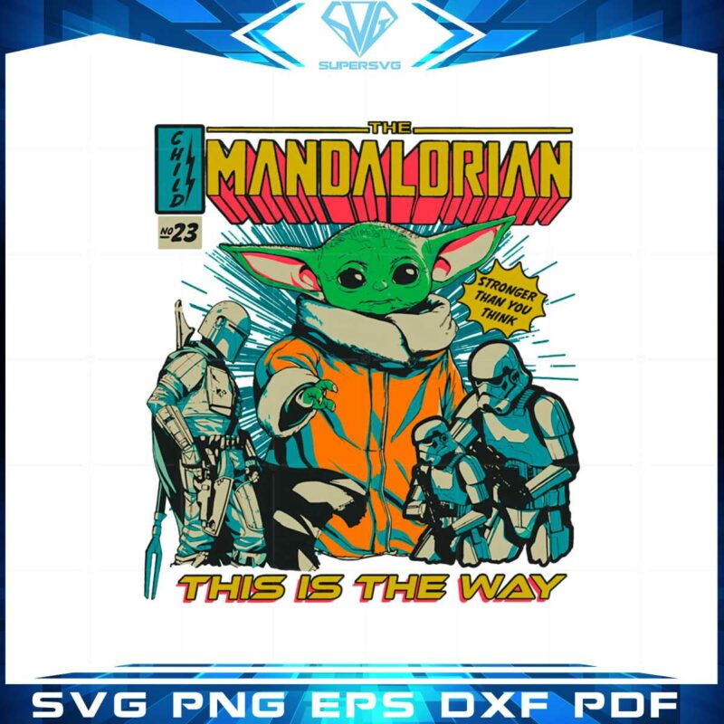 retro-the-mandalorian-comic-this-is-the-way-png-silhouette-files
