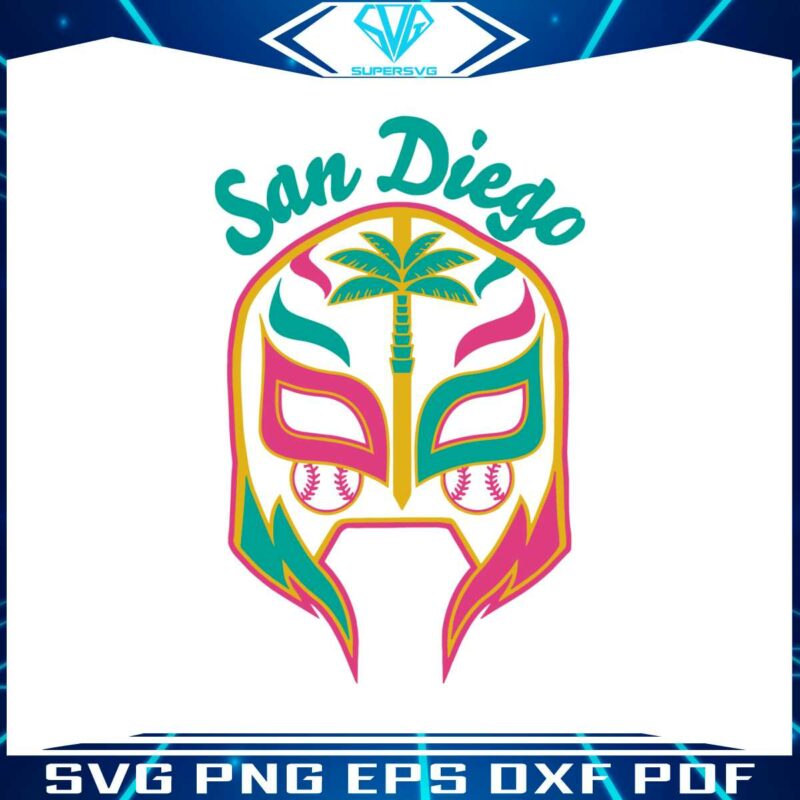 san-diego-baseball-lucha-mask-best-svg-cutting-digital-files