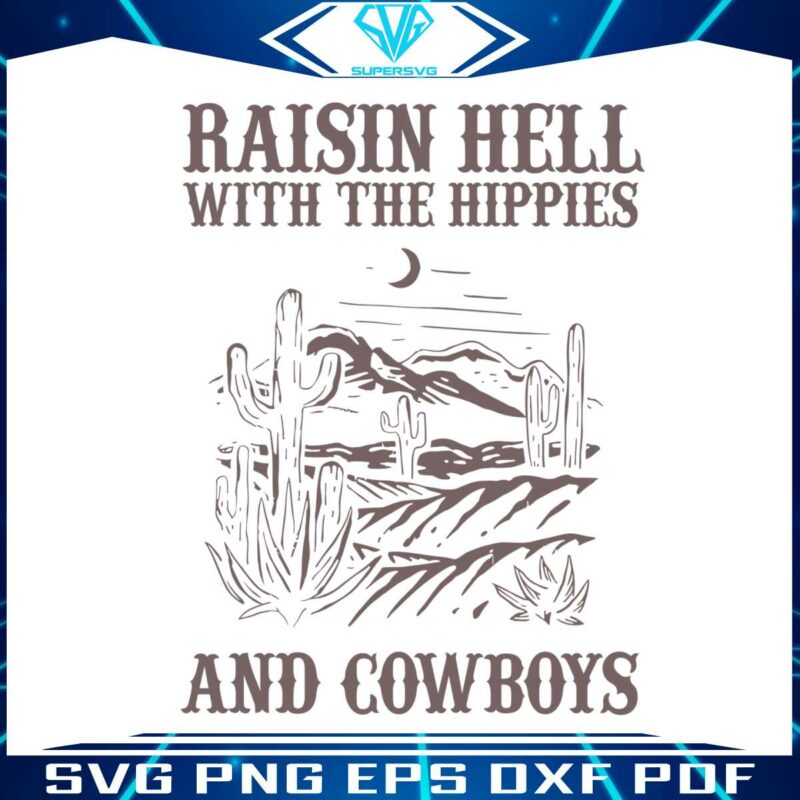 western-raisin-hell-with-the-hippies-vintage-western-cowboy-svg