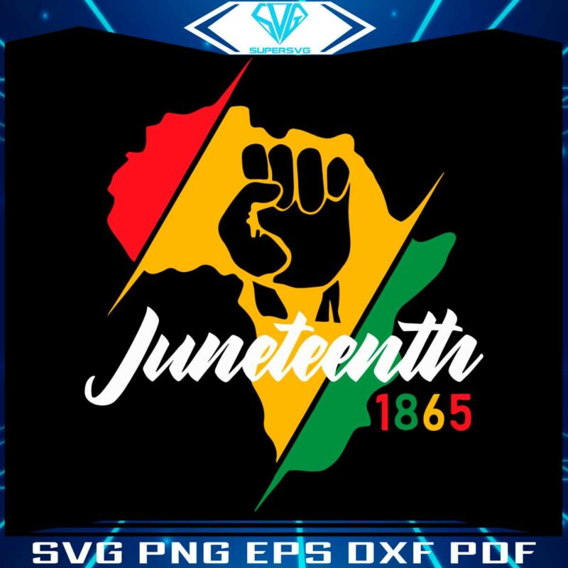 juneteenth-1865-2023-african-american-black-raise-hand-svg