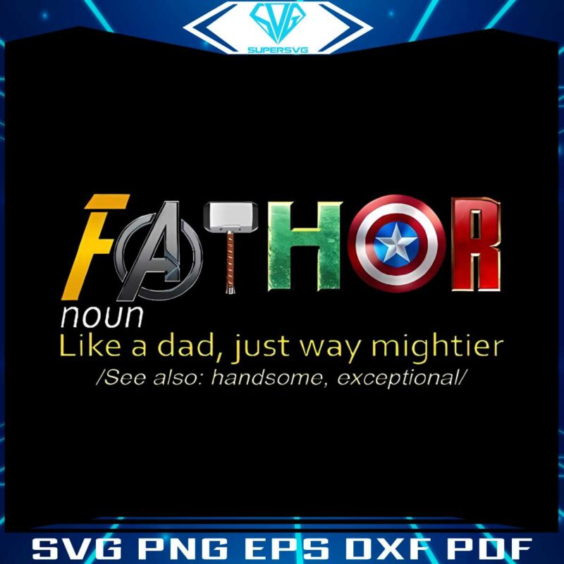 fathor-thor-avengers-superhero-fathers-day-png-silhouette-files