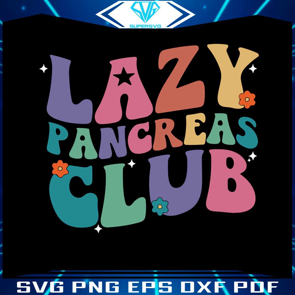 Lazy Pancreas Club Awareness World Diabetes Day SVG Cutting Files