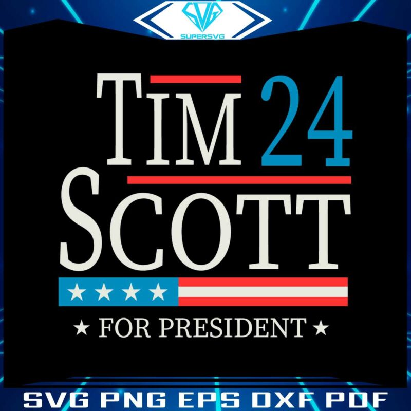 tim-scott-2024-for-president-election-campaign-us-flag-svg-cutting-file