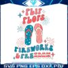 retro-usa-flip-flops-fireworks-and-freedom-svg-graphic-design-file
