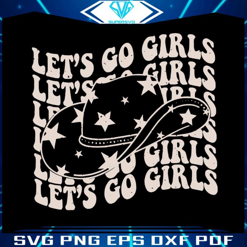 retro-lets-go-girls-western-cowgirl-svg-graphic-design-files