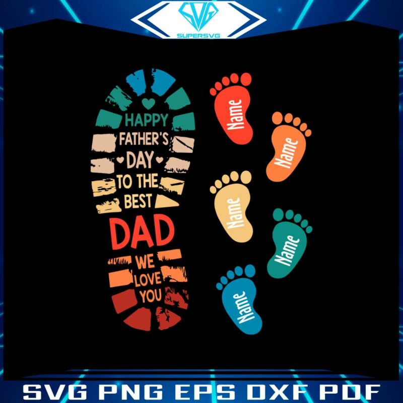 personalized-dad-and-kids-footprints-happy-fathers-day-svg