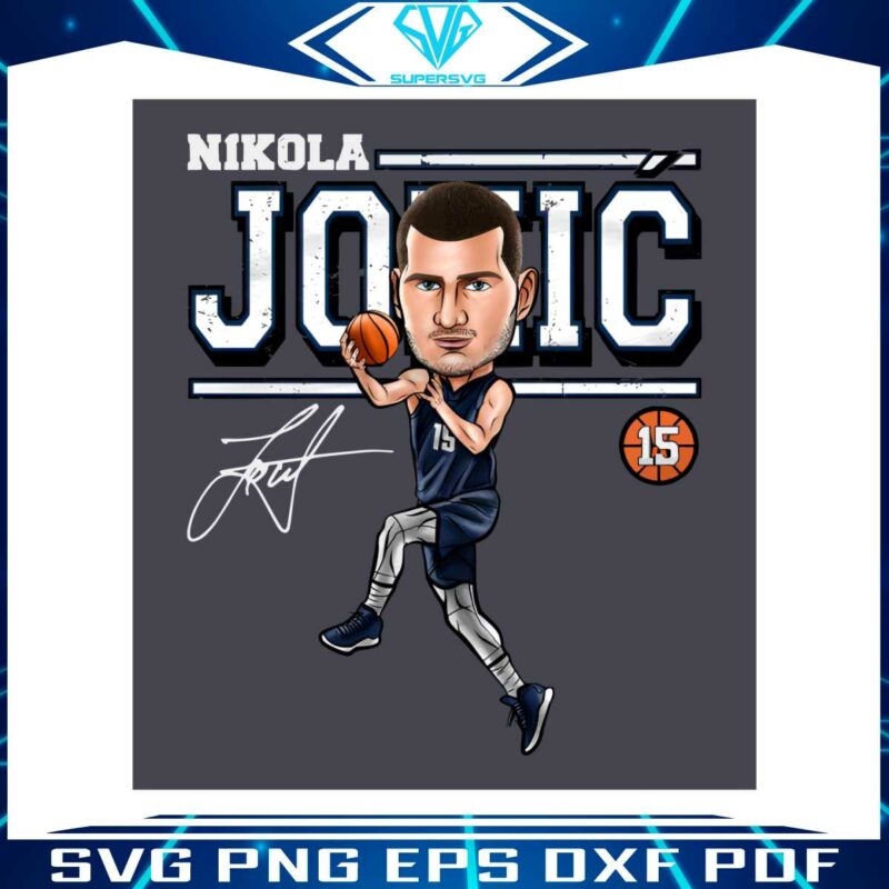 nikola-jokic-cartoon-denver-nuggets-player-png-silhouette-files
