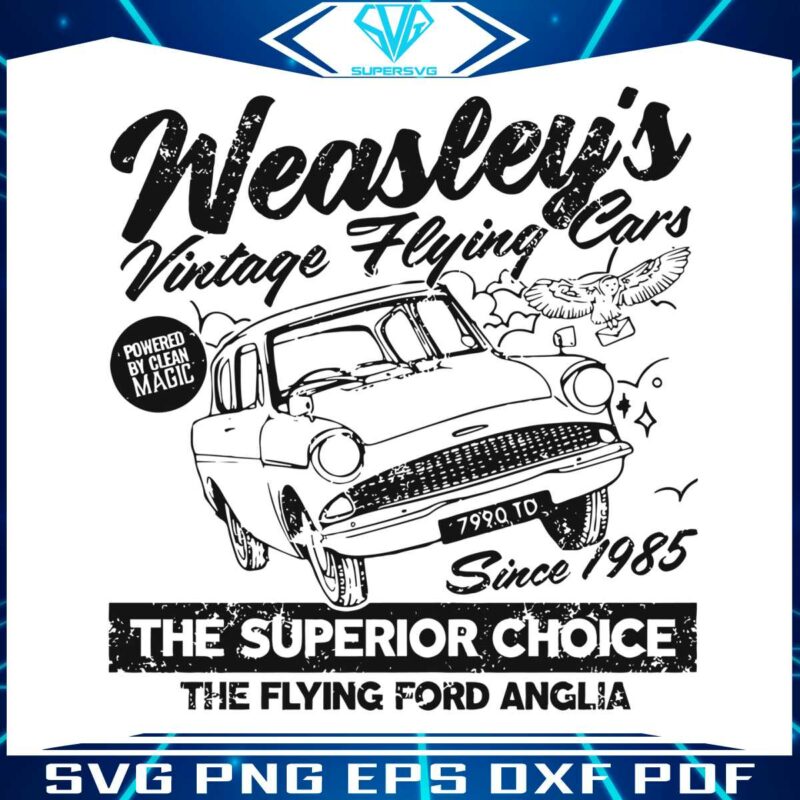 weasleys-vintage-flying-car-harry-potter-since-1985-svg