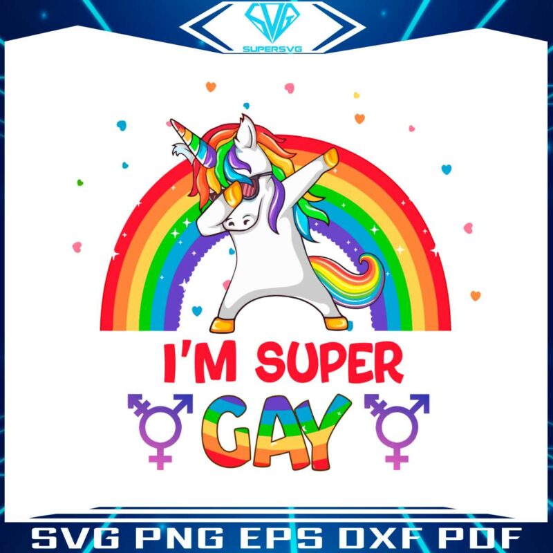 i-am-super-gay-cute-gay-unicorn-svg-graphic-design-files