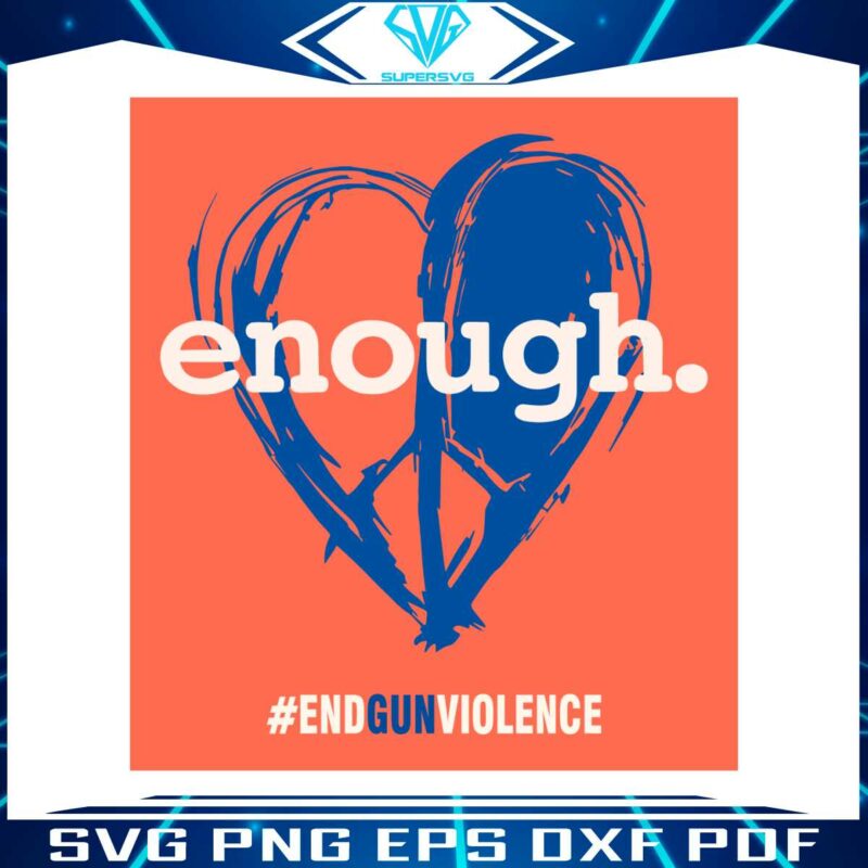 peace-and-love-symbol-anti-gun-enough-end-gun-violence-svg