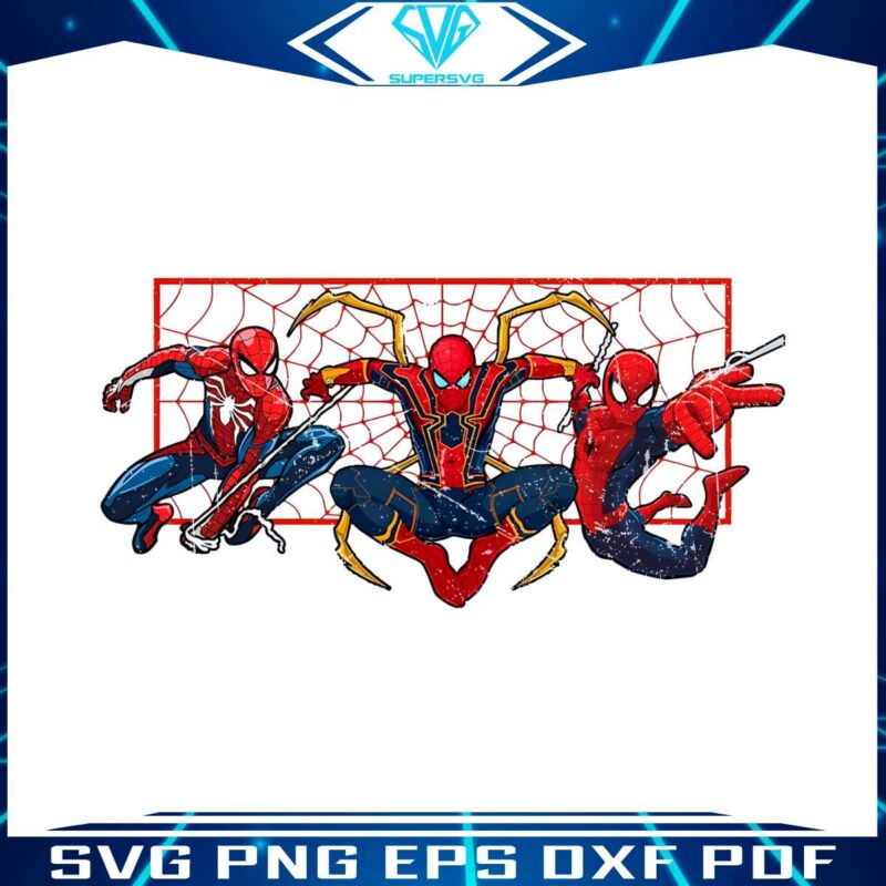three-spiderman-marvel-movie-png-sublimation-design