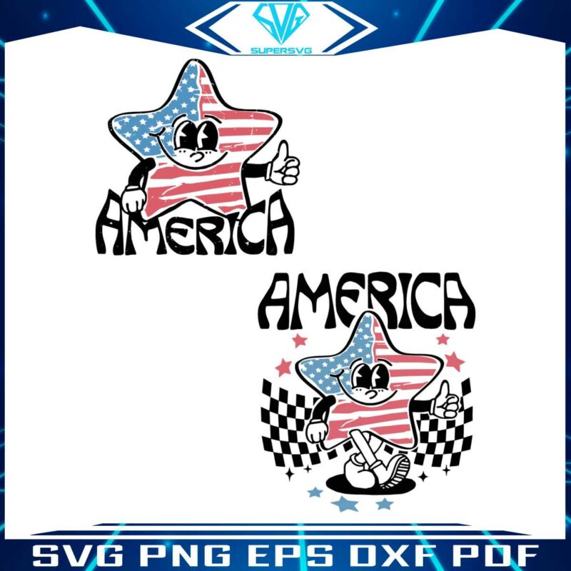retro-groovy-america-flag-star-svg-graphic-design-file