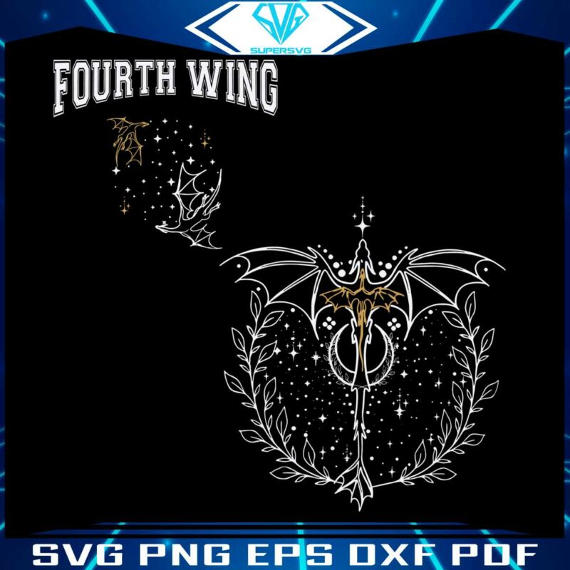 fourth-wing-dragon-romantasy-fantasy-svg-cutting-digital-file