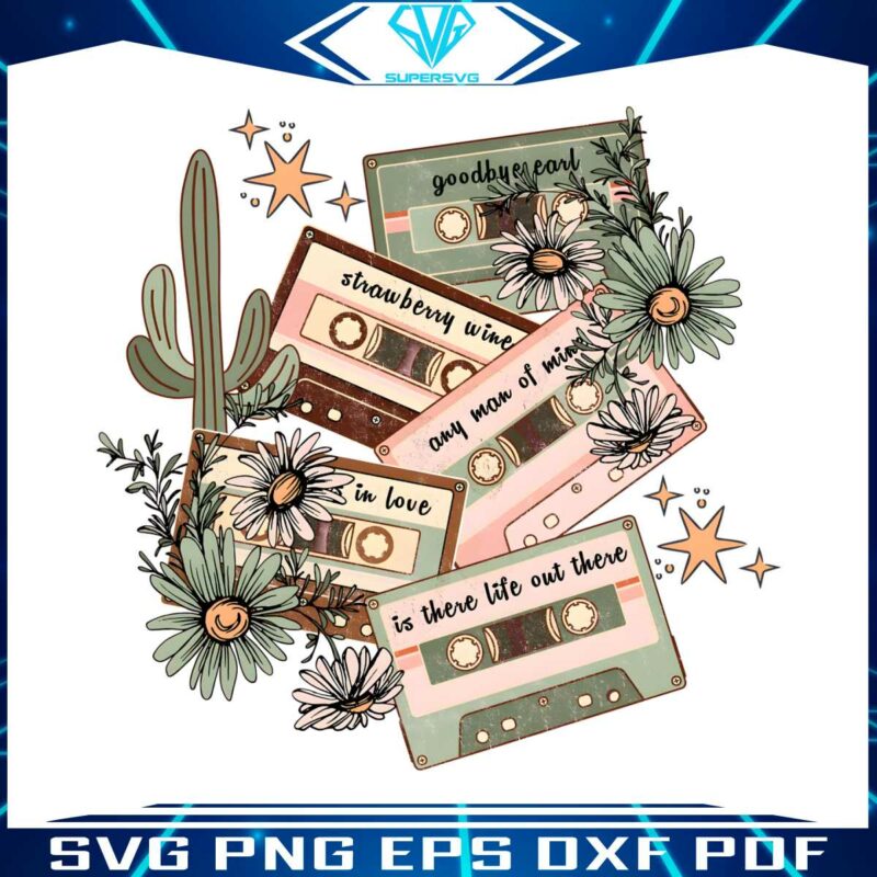 vintage-inspired-concert-country-music-cassettes-png-file