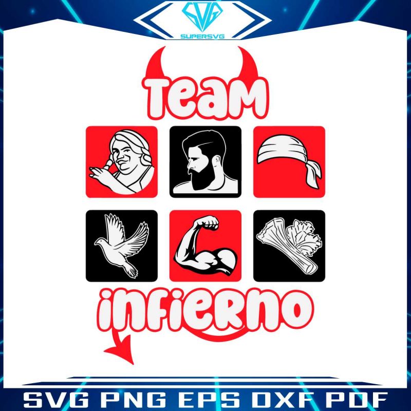 team-infierno-wendy-poncho-svg-casa-de-los-famosos-svg