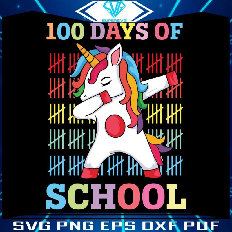 100-days-of-school-funny-unicorn-back-to-school-svg-cricut-file