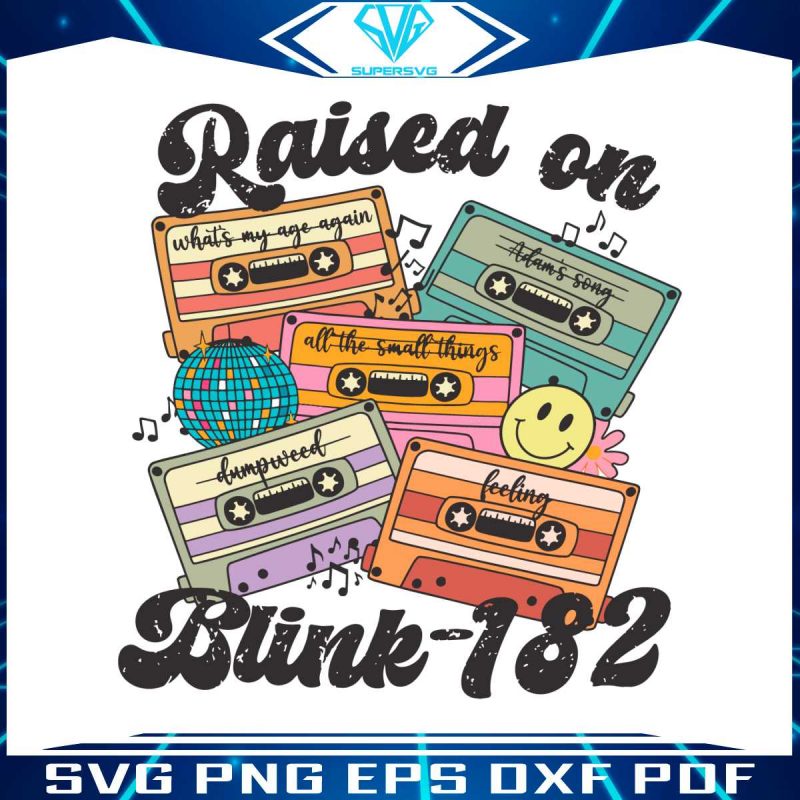 raised-on-blink-182-svg-music-cassette-tape-svg-digital-file