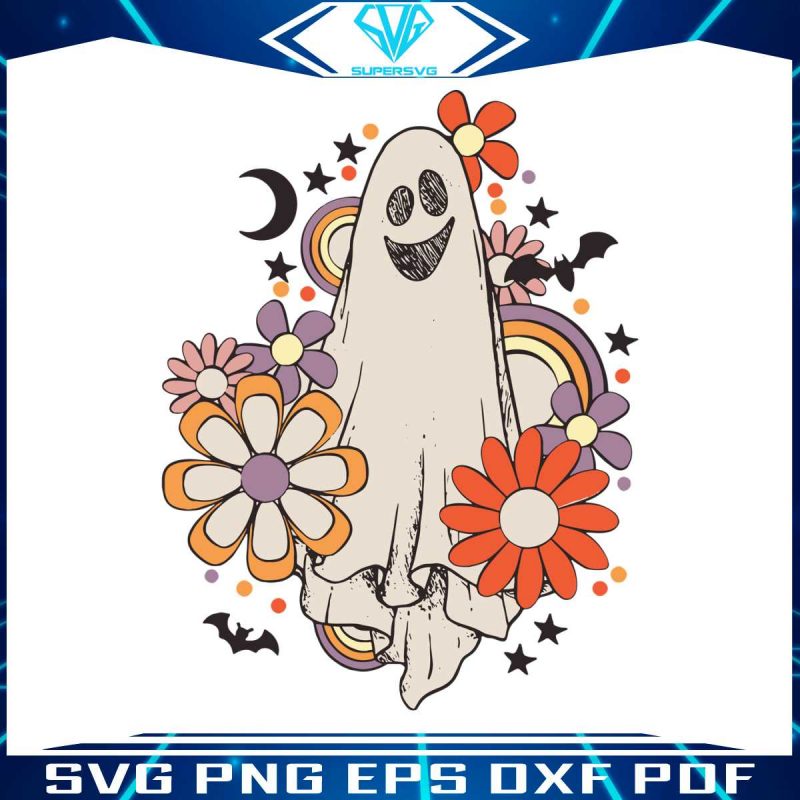 retro-floral-ghost-halloween-svg-spooky-season-svg-cricut-file