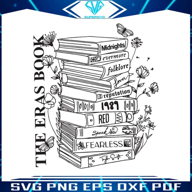 the-eras-book-taylor-swift-album-svg-swiftie-books-svg-file