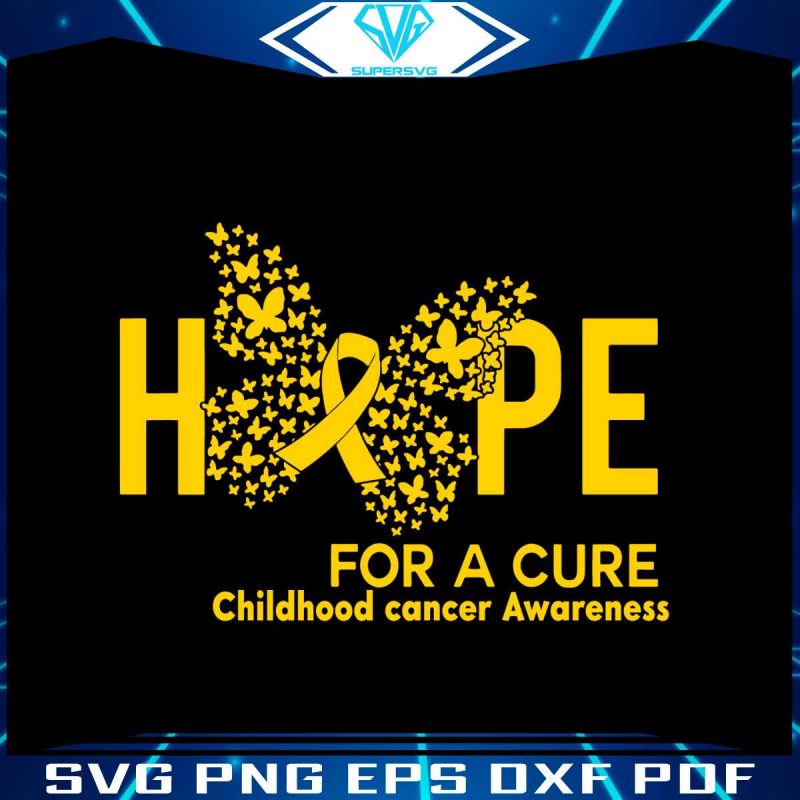 hope-for-cure-childhood-cancer-awareness-svg-digital-file