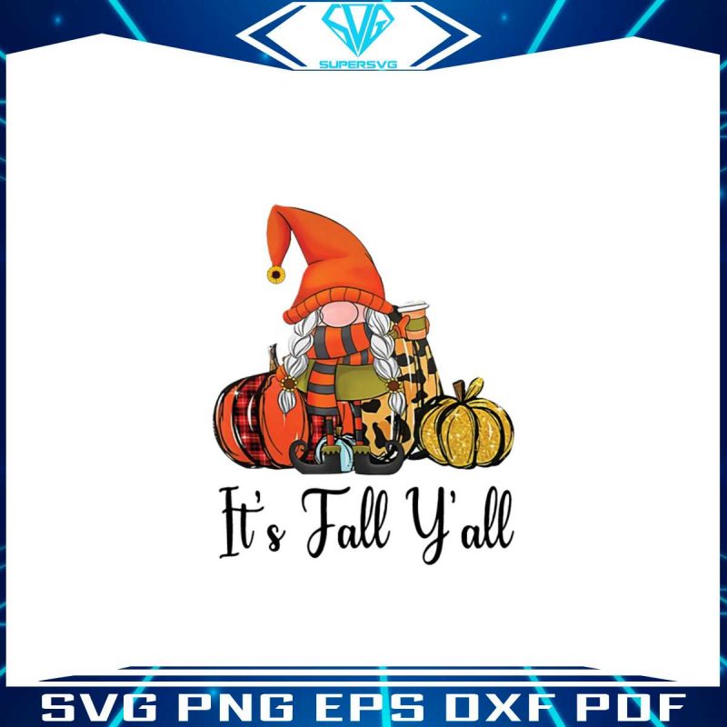 its-fall-yall-gnome-halloween-svg-graphic-design-file