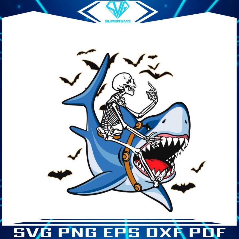 skeleton-sits-on-shark-halloween-svg-cutting-digital-file