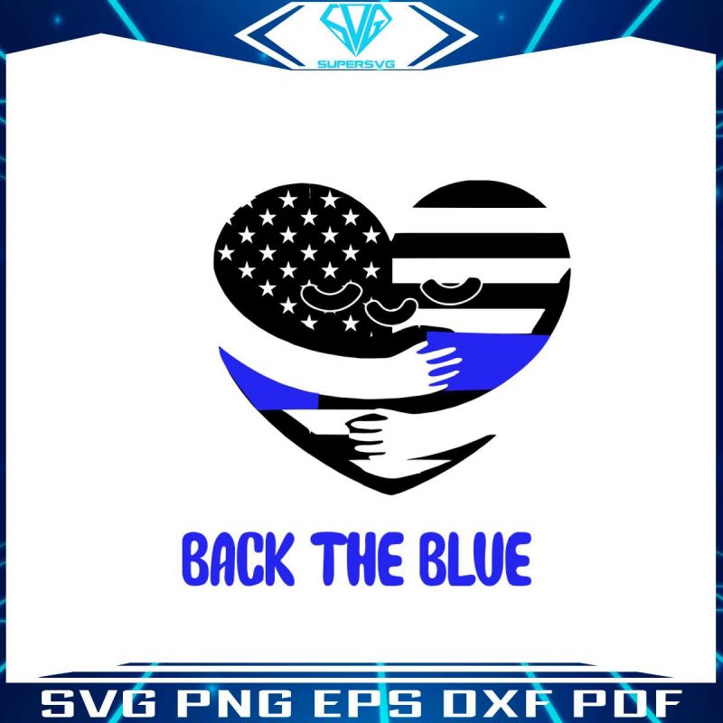 police-back-the-blue-heart-svg-jobs-svg-cutting-digital-file