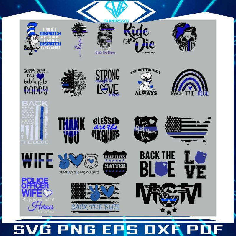 police-love-svg-back-the-blue-svg-bundle-design-file