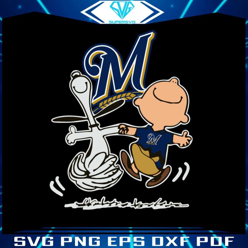 snoopy-and-charlie-brown-team-milwaukee-brewers-svg