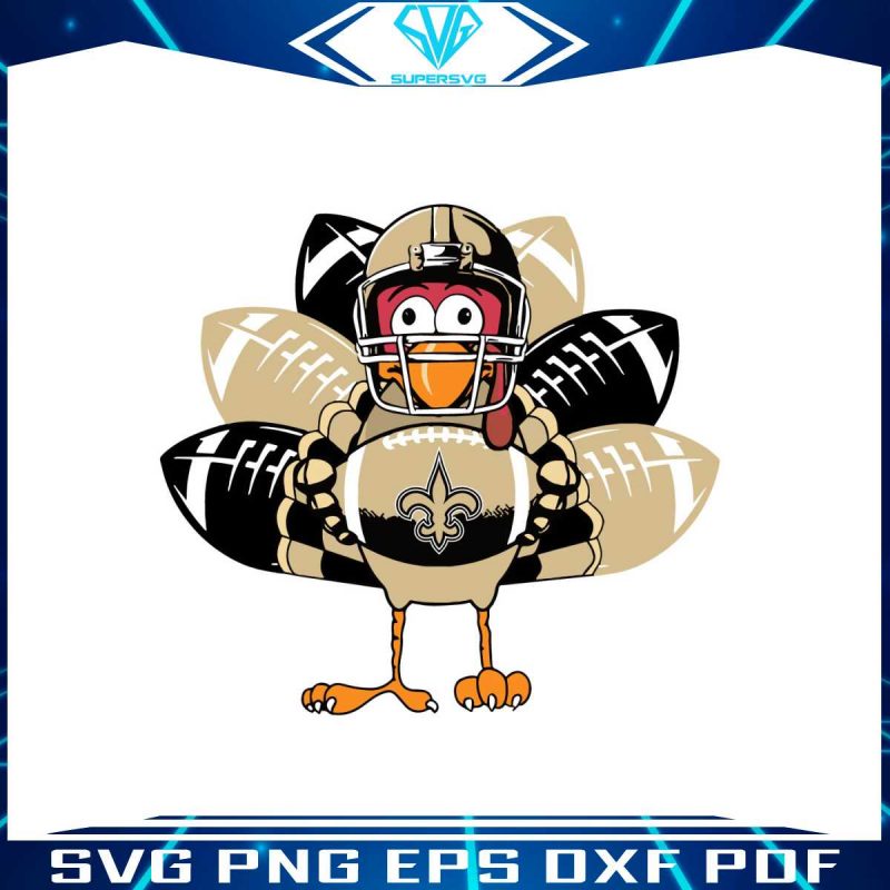 new-orleans-saints-turkey-thanksgiving-svg-digital-file